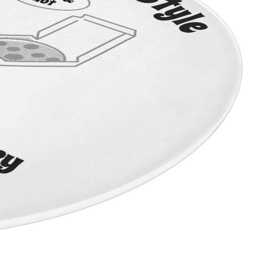 Pizzeria Pizza im Detail Pizza Koch Schneidebrett (Ecke)