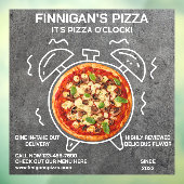 Pizzeria Pizza O Clock Pizza Fensteraufkleber (Blatt 3)