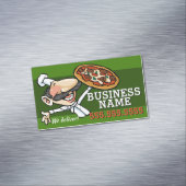 Pizzeria Pizza Restaurant Individuelle Promo Magnetische Visitenkarte (Beispiel)