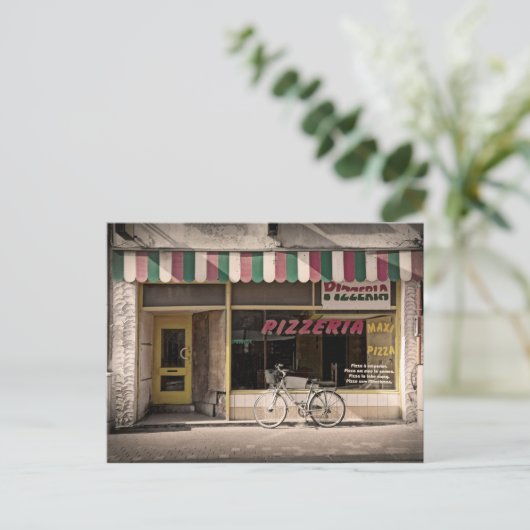 Pizzeria Postkarte (Stehend Vorderseite)