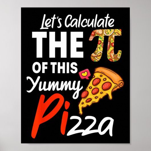 Pizzeria pun mathematica pi pari poster (Vorne)