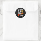 Pizzeria pun mathematica pi pari runder aufkleber (Tasche)