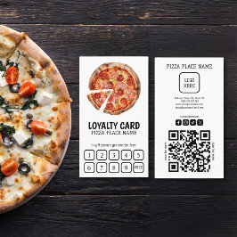 Pizzeria QR Code Einfache Loyalität Karte
