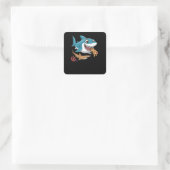 Pizzeria Quadratischer Aufkleber (Tasche)