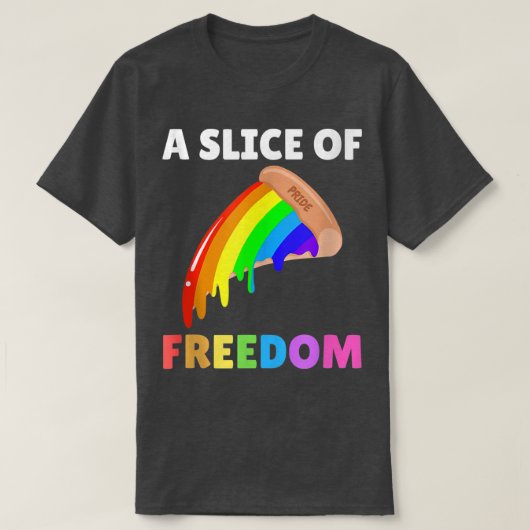 Pizzeria Rainbow Gay Pride Funny T-Shirt (Design vorne)
