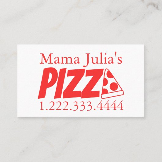 Pizzeria Red Banger Business Card Visitenkarte (Vorderseite)