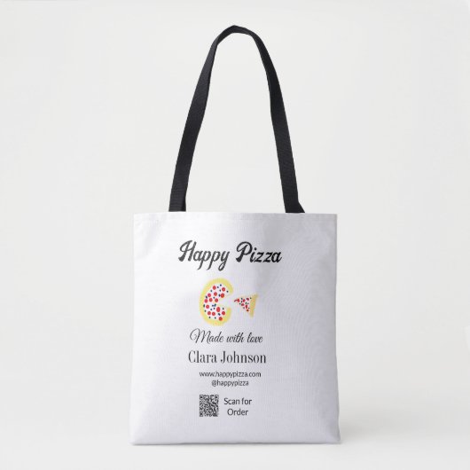 Pizzeria Restaurant Café Pizzeria QR-Code scannen Tasche (Vorderseite)
