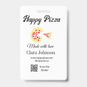 Pizzeria Restaurant Cafe Pizzeria Scan QR-Code bes Ausweis (Rückseite)