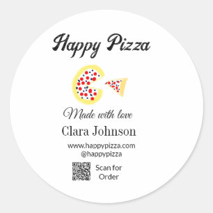 Pizzeria Restaurant Café Pizzeria Scan QR-Code bes Runder Aufkleber