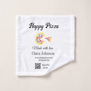 Pizzeria Restaurant Cafe Pizzeria Scan QR-Code bes Waschlappen