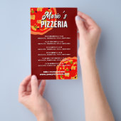 Pizzeria-Restaurant-Menü-Flugblatt-Vorlage Flyer (Handgriff)