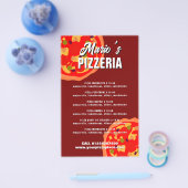 Pizzeria-Restaurant-Menü-Flugblatt-Vorlage Flyer (Einzeln)