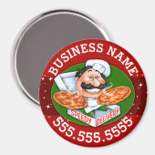Pizzeria Restaurant Pizza Lieferung individuell Magnet (Vorderseite/Rückseite)