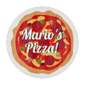 Pizzeria runder pepperoni italienisches Bratglas Schneidebrett (Vorderseite)