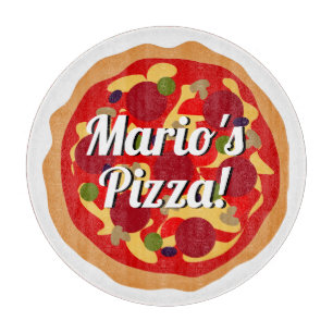 Pizzeria runder pepperoni italienisches Bratglas Schneidebrett