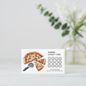 Pizzeria Simple Modern Loyalty Card Treuekarte (Stehend Vorderseite)