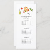 Pizzeria / Speisewagen Menükarte (Vorne/Hinten)