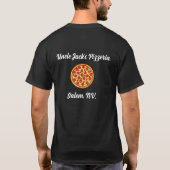 Pizzeria Uniform Vollständig anpassbarer Text T-Shirt (Rückseite)