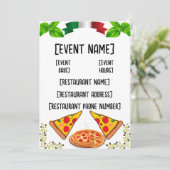 Pizzeria Veranstaltungen und Eröffnung Einladung (Stehend Vorderseite)