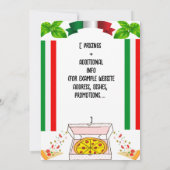 Pizzeria Veranstaltungen und Eröffnung Einladung (Rückseite)