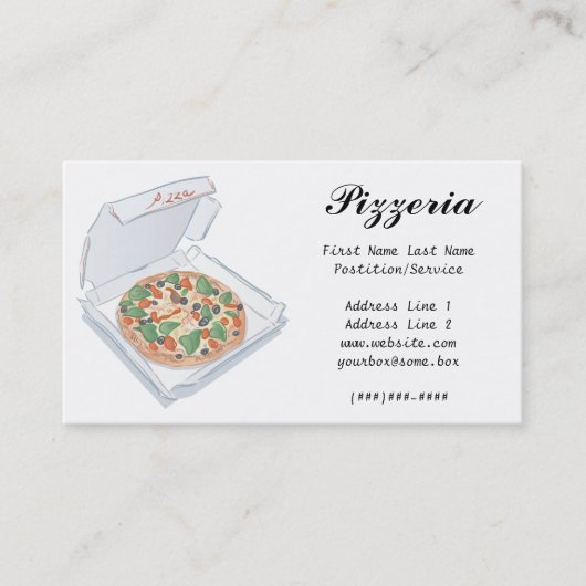Pizzeria Visitenkarte (Vorderseite)