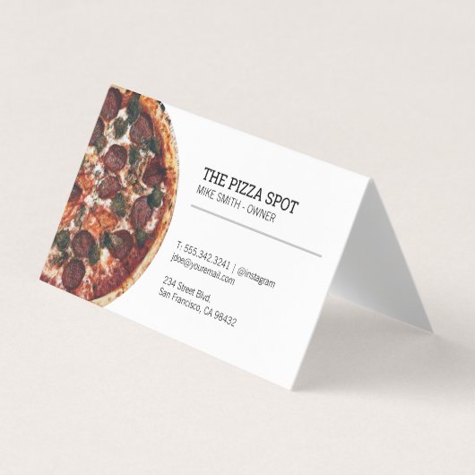 Pizzeria Visitenkarten (Vorderseite)