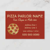 Pizzeriagewohnheits-Visitenkarten Visitenkarte (Rückseite)