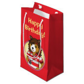 Pj-Collie Kleine Geschenktüte (Vorderseite Schrägansicht)