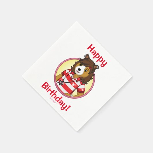 PJ Collie Serviette (Ecke)