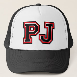 'PJ' Monogram Truckerkappe
