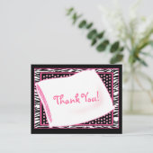 PJ Party Vielen Dank für die Pinks Postcard Postkarte (Stehend Vorderseite)