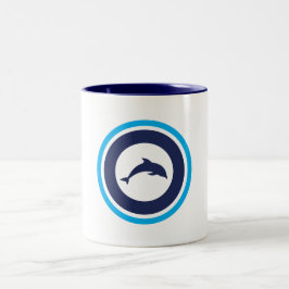 PJK 11oz Mug / dolphin logo / blue inside Zweifarbige Tasse