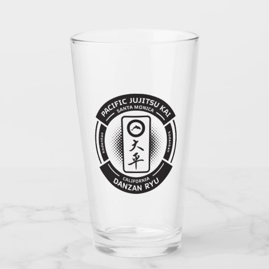 PJK 16oz Glas / schwarzes Logo (Vorderseite)