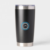 PJK Black 20oz Thermal Tumbler / kanji & dolphin Thermobecher (Rückseite)