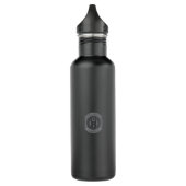 PJK Black Water Bottle / dolphin & logo Edelstahlflasche (Links)