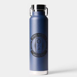 PJK Insulinflasche / schwarzes Logo auf blau Trinkflasche