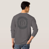 PJK Men's Grey Long Sleeve Shirt / kanji & logo (Schwarz voll)