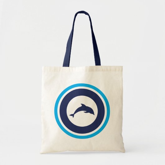 PJK Tote Bag / Dolphin & Kanji Design Tragetasche (Vorne)