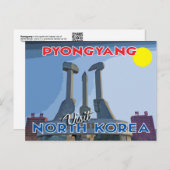 Pjöngjang, Besuch in Nordkorea Postkarte (Vorne/Hinten)