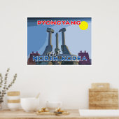 Pjöngjang, besuchen Sie Nordkorea.. Poster (Küche)