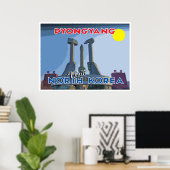 Pjöngjang, besuchen Sie Nordkorea.. Poster (Heimbüro)