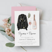 PJ's and Prosecco Pajama Party Brautparty Einladung