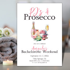 PJs Prosecco Wellness-Center Junggeselinnen-Abschi Einladung