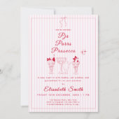 PJs, Purrs & Prosecco Cat Pajama Party Einladung (Vorderseite)