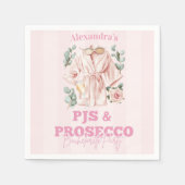 Pjs und Prosecco Bachelorette Serviette (Vorderseite)