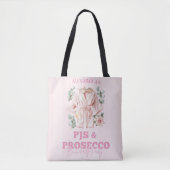 Pjs und Prosecco Bachelorette Tasche (Vorderseite)