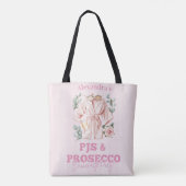 Pjs und Prosecco Bachelorette Tasche (Rückseite)