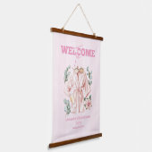 Pjs und Prosecco Bachelorette Wandteppich Mit Holzrahmen (Gewinkelt)