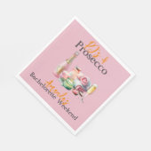 Pjs und Prosecco Pink Wellness-Center Junggeselinn Serviette (Ecke)