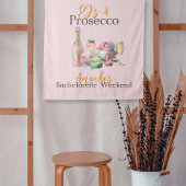 Pjs und Prosecco Pink Wellness-Center Junggeselinn Wandteppich